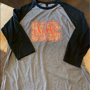 KC Chiefs Raglan Shirt 3X Boutique